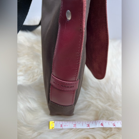 Jack Gomme Paris France Leather and Canvas Flap Front Messenger/ Shoulder Bag - Picture 14 of 14